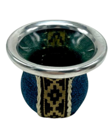 Gourd Glass with Woop pattern, Blue, 190ml