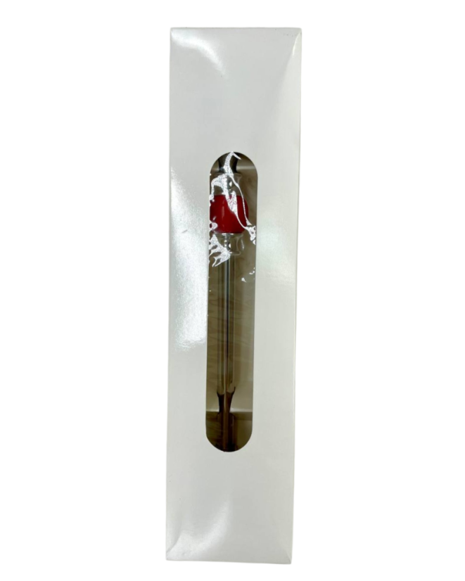 Bombilla set Cuchara 22cm, with cleaning brush in gift carton box, RED