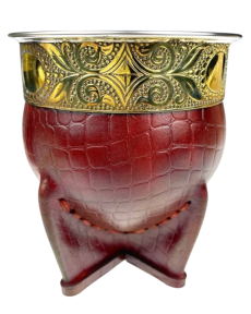 Imperial stamped leather stainless gourd My Mate