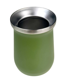 Stainless steel gourd, 240 ml, green