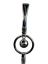 Bombilla Arana Silver Double cane bombilla with pendant 510-2 Black Guampa