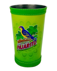 Pajarito Gourd with logo, leather cover salat