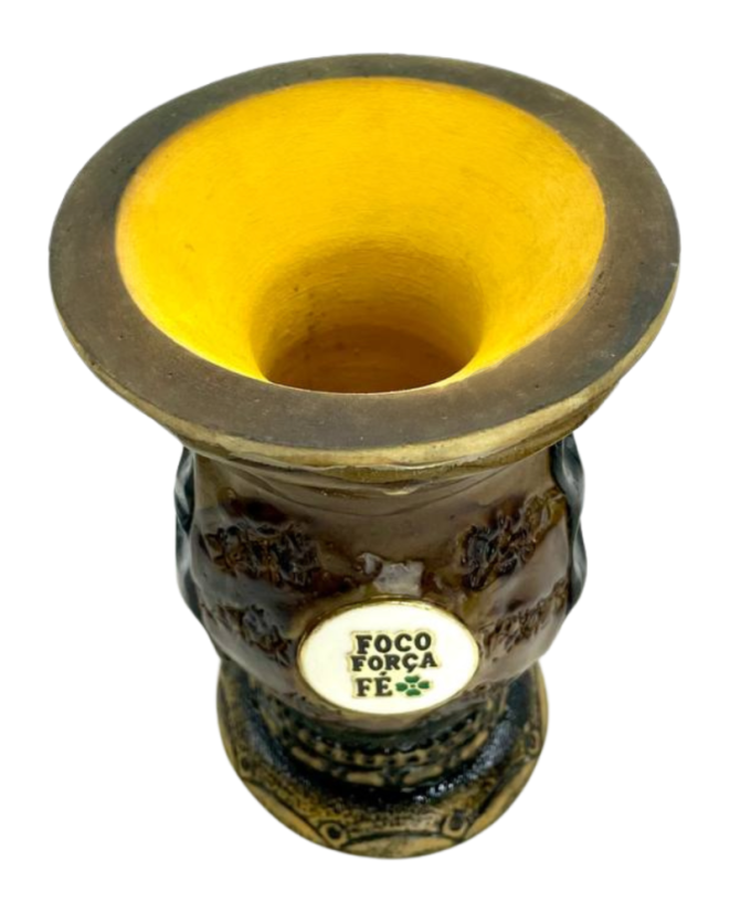 Kalabasa Paraná dřevěná, domorodý ornament