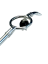 Bombilla Arana Silver Double cane bombilla with pendant 510-2 Black Guampa