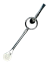 Bombilla Arana Silver Double cane bombilla with pendant 510-2 Black Guampa