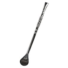 Bombilla Arana Silver 20cm Double Spiral 54-2