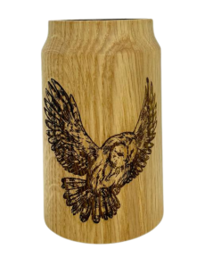Calabasa RT Wooden/Glass Owl 12-029 Black