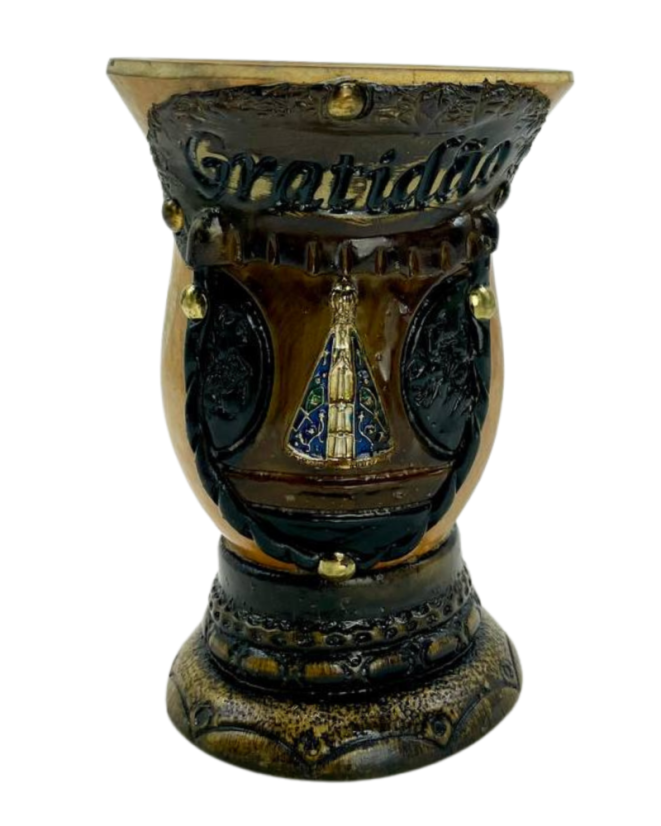 Kalabasa Paraná dřevěná, domorodý ornament