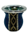 Gourd Glass with Woop pattern, Blue, 190ml
