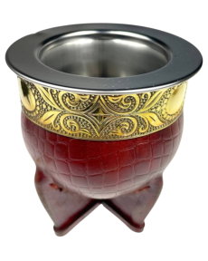 Imperial stamped leather stainless gourd My Mate