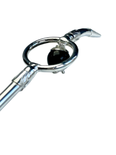 Bombilla Arana Silver Double cane bombilla with pendant 510-2 Black Guampa