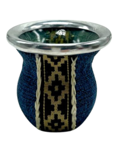 Gourd Glass with Woop pattern, Blue, 190ml
