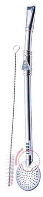 Bombilla Yerbee13 ChimInox Detalhe 25cm R/309+ brush
