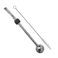 Bombilla set 21cm, with cleaning brush in gift carton box, SHADOW