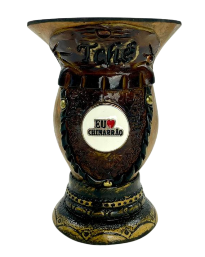 Kalabasa Paraná dřevěná, domorodý ornament