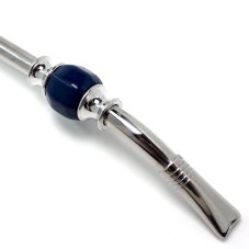 Bombilla set 21cm, with cleaning brush in gift carton box, BLUE