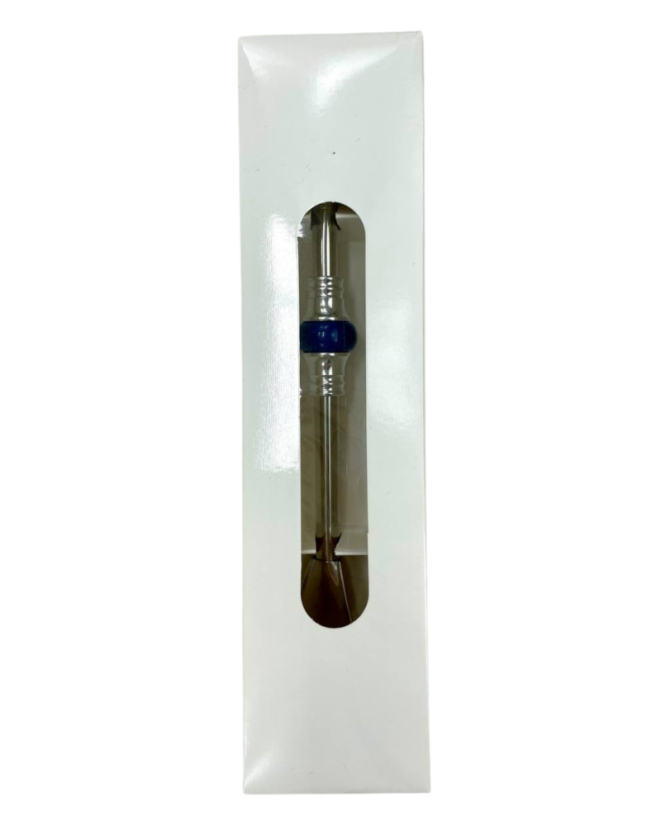 Sada Bombilla Cuchara 19cm + kartáček v dárkové krabičce, MODRÁ