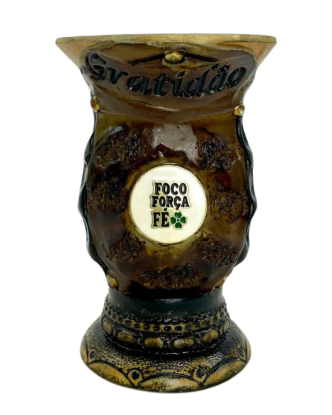 Kalabasa Paraná dřevěná, domorodý ornament