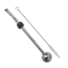 Bombilla set 21cm, with cleaning brush in gift carton box, SHADOW